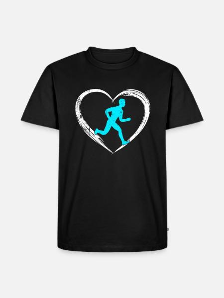 Jogging love - Men's Premium Organic T-Shirt - black
