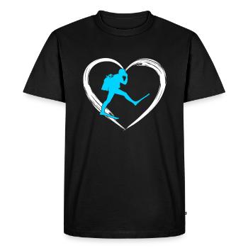 amour de la plongée - T-shirt Premium bio Homme - noir - Devant - Nico (187cm)