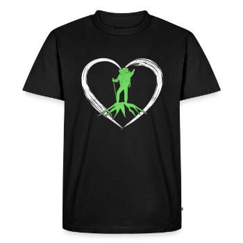 mountaineering love - Men's Premium Organic T-Shirt - black - Front - Nico (187cm)