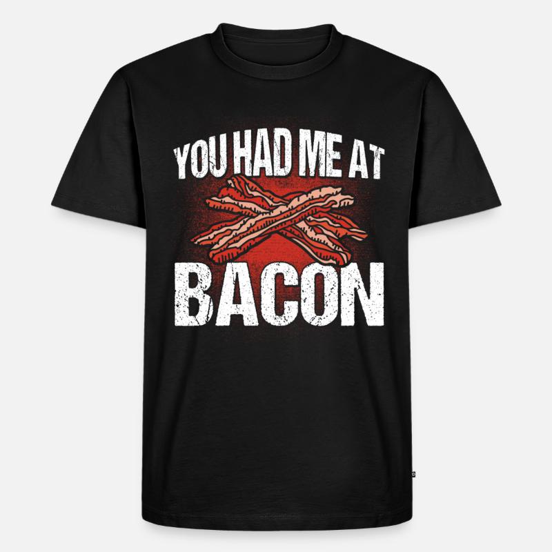 Du Hattest Mich Bei Bacon - Männer Premium Bio T-Shirt - Schwarz