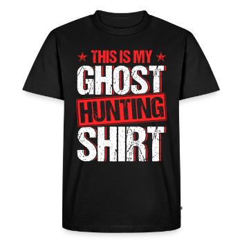 C'est ma chasse aux fantômes - T-shirt Premium bio Homme - noir - Devant - Nico (187cm)