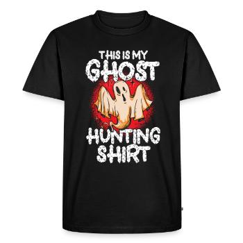 C'est ma chasse aux fantômes - T-shirt Premium bio Homme - noir - Devant - Nico (187cm)