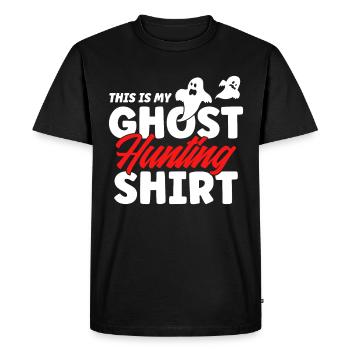 C'est ma chasse aux fantômes - T-shirt Premium bio Homme - noir - Devant - Nico (187cm)