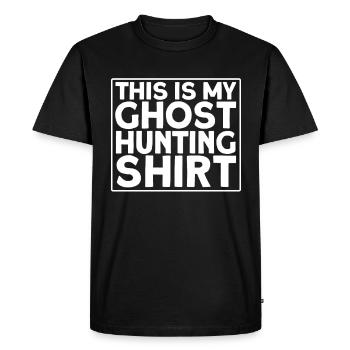 C'est ma chasse aux fantômes - T-shirt Premium bio Homme - noir - Devant - Nico (187cm)