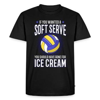 Cadeau de joueur de volley-ball Drôle de volley-ball - T-shirt Premium bio Homme - noir - Devant - Nico (187cm)