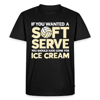 Cadeau de joueur de volley-ball Drôle de volley-ball - T-shirt Premium bio Homme - noir - Devant - Nico (187cm)