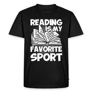 Book reading bookwork gift reading books - Men's Premium Organic T-Shirt - black - Front - Nico (187cm)