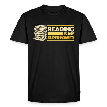 Book reading bookwork gift reading books - Men's Premium Organic T-Shirt - black - Front - Nico (187cm)