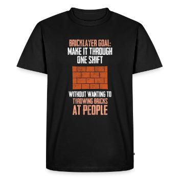 Bricklayer - Men's Premium Organic T-Shirt - black - Front - Nico (187cm)
