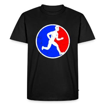 Jogging Logo - T-shirt Premium bio Homme - noir - Devant - Nico (187cm)