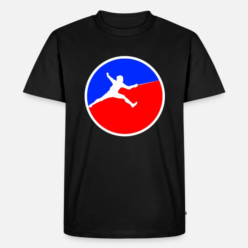 Fechten Logo - Männer Premium Bio T-Shirt - Schwarz