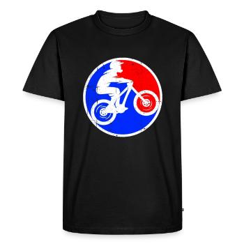 Mountain bike logo - Men's Premium Organic T-Shirt - black - Front - Nico (187cm)