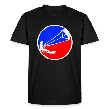 logo de kite surf - T-shirt Premium bio Homme - noir - Devant - Nico (187cm)