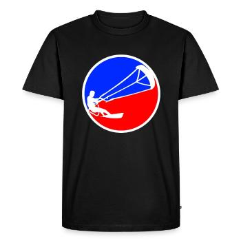 logo de kite surf - T-shirt Premium bio Homme - noir - Devant - Nico (187cm)