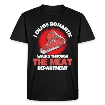 Les amateurs de viande disent un drôle de steak de viande barbecue - T-shirt Premium bio Homme - noir - Devant - Nico (187cm)