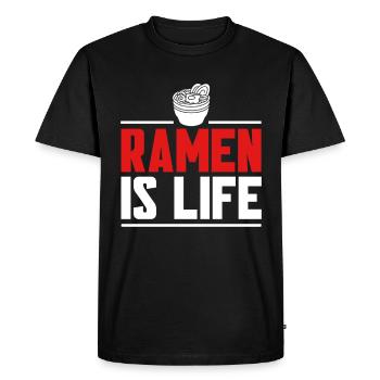 Ramen Noodle Lover Chopsticks Japanese Noodle - Men's Premium Organic T-Shirt - black - Front - Nico (187cm)