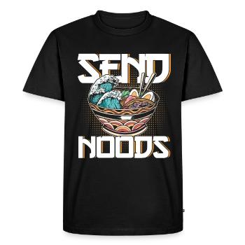 Ramen Noodle Lovers Chopsticks Japanese Noodle - Men's Premium Organic T-Shirt - black - Front - Nico (187cm)