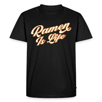 Ramen Noodle Lover Chopsticks Japanese Noodle - Men's Premium Organic T-Shirt - black - Front - Nico (187cm)