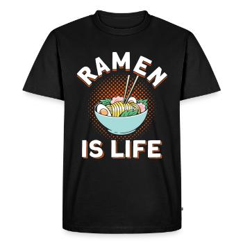 Ramen Noodle Lover Chopsticks Japanese Noodle - Men's Premium Organic T-Shirt - black - Front - Nico (187cm)