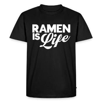 Ramen Noodle Lover Chopsticks Japanese Noodle - Men's Premium Organic T-Shirt - black - Front - Nico (187cm)