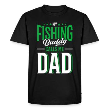 Cadeau de pêche Pêche Pêcheur Drôle De Pêcheur - T-shirt Premium bio Homme - noir - Devant - Nico (187cm)