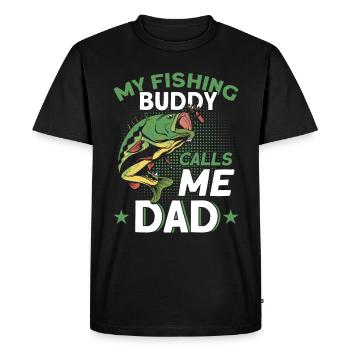 Cadeau de pêche Pêche Pêcheur Drôle De Pêcheur - T-shirt Premium bio Homme - noir - Devant - Nico (187cm)
