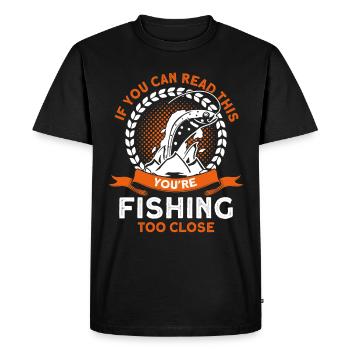 Cadeau de pêche Pêche Pêcheur Drôle De Pêcheur - T-shirt Premium bio Homme - noir - Devant - Nico (187cm)