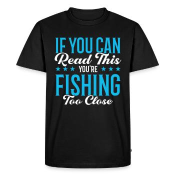 Cadeau de pêche Pêche Pêcheur Drôle De Pêcheur - T-shirt Premium bio Homme - noir - Devant - Nico (187cm)
