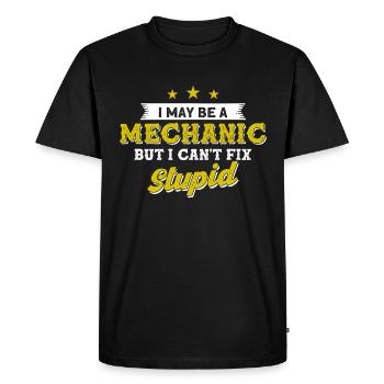Mechanic Garage Gift for Mechanics - Men's Premium Organic T-Shirt - black - Front - Nico (187cm)