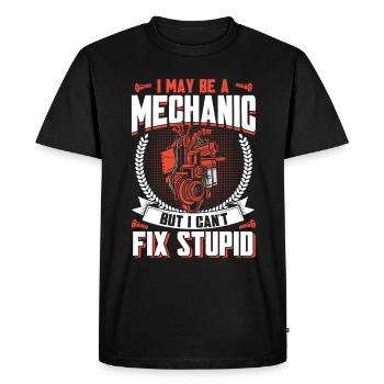 Mechanic Garage Gift for Mechanics - Men's Premium Organic T-Shirt - black - Front - Nico (187cm)