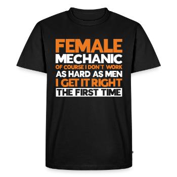 Mechanic Garage Gift for Mechanics - Men's Premium Organic T-Shirt - black - Front - Nico (187cm)