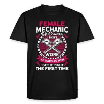 Mechanic Garage Gift for Mechanics - Men's Premium Organic T-Shirt - black - Front - Nico (187cm)