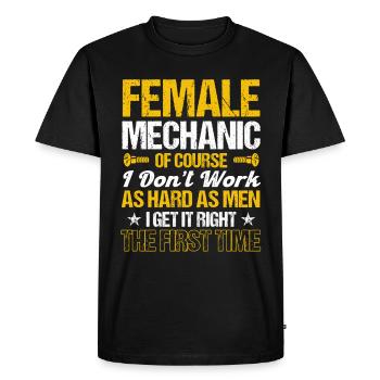 Mechanic Garage Gift for Mechanics - Men's Premium Organic T-Shirt - black - Front - Nico (187cm)