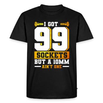 Mechanic Garage Gift for Mechanics - Men's Premium Organic T-Shirt - black - Front - Nico (187cm)