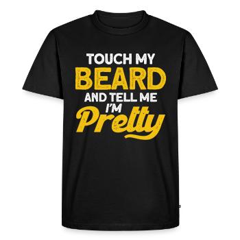 Barbes Dire Barbe Drôle Barbe Cadeau Barbe - T-shirt Premium bio Homme - noir - Devant - Nico (187cm)
