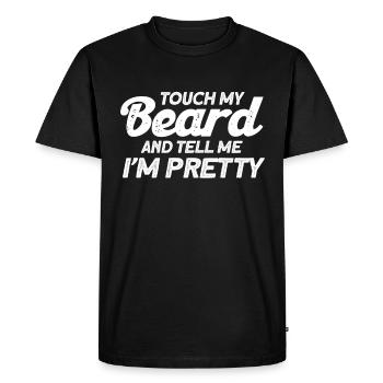 Barbes Dire Barbe Drôle Barbe Cadeau Barbe - T-shirt Premium bio Homme - noir - Devant - Nico (187cm)