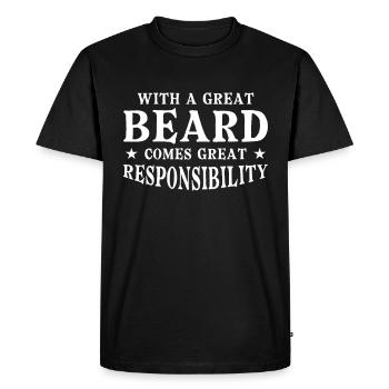 Barbes Dire Barbe Drôle Barbe Cadeau Barbe - T-shirt Premium bio Homme - noir - Devant - Nico (187cm)