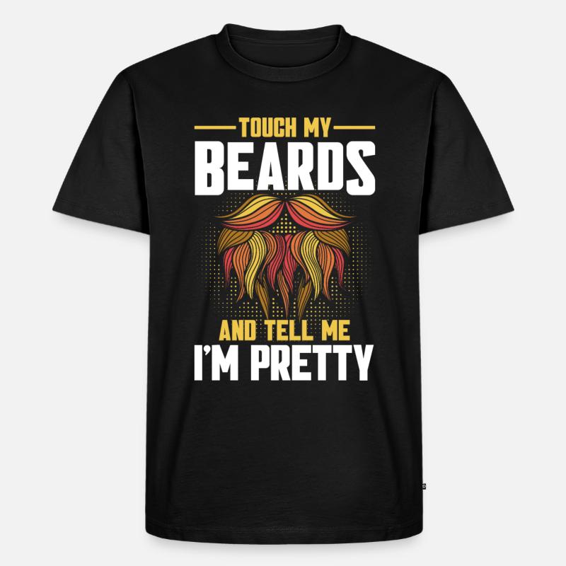 Bärte Spruch Lustiges Bartgeschenk Bart - Männer Premium Bio T-Shirt - Schwarz