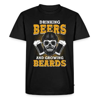 Barbes Dire Barbe Drôle Barbe Cadeau Barbe - T-shirt Premium bio Homme - noir - Devant - Nico (187cm)