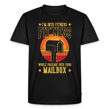Facteur Facteur Facteur Livraison de colis Job Postman - T-shirt Premium bio Homme - noir - Devant - Nico (187cm)