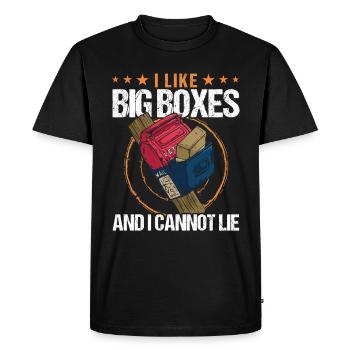 Facteur Facteur Facteur Livraison de colis Job Postman - T-shirt Premium bio Homme - noir - Devant - Nico (187cm)