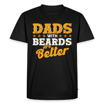 Barbes Dire Barbe Drôle Barbe Cadeau Barbe - T-shirt Premium bio Homme - noir - Devant - Nico (187cm)