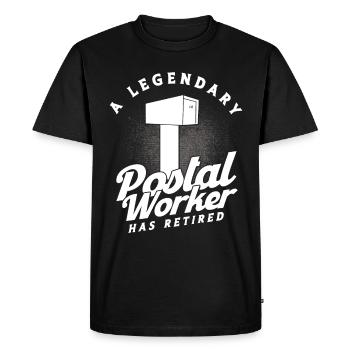Facteur Facteur Facteur Livraison de colis Job Postman - T-shirt Premium bio Homme - noir - Devant - Nico (187cm)