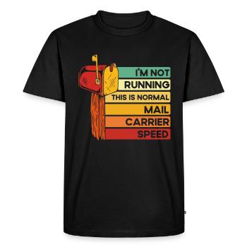 Postman Postman Parcel Deliverer Job Postman - Men's Premium Organic T-Shirt - black - Front - Nico (187cm)