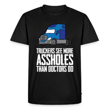 Truck Truck Truck Driver Trucker Gift - Men's Premium Organic T-Shirt - black - Front - Nico (187cm)