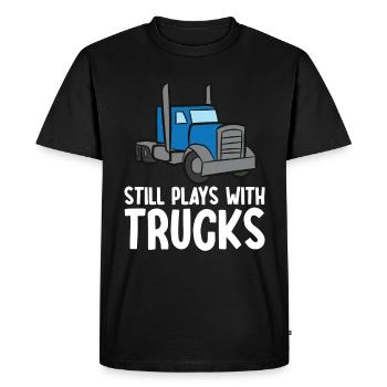 Truck Truck Truck Driver Trucker Gift - Men's Premium Organic T-Shirt - black - Front - Nico (187cm)
