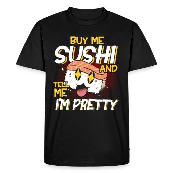 Sushi Cadeau Riz Doux Sushi - T-shirt Premium bio Homme - noir - Devant - Nico (187cm)