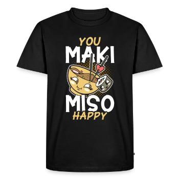 Sushi Cadeau Riz Doux Sushi - T-shirt Premium bio Homme - noir - Devant - Nico (187cm)