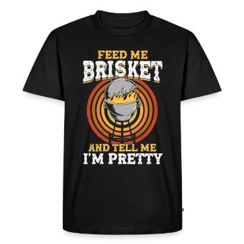 Bbq Grill Meat Lovers Grill Party Food Bbq - Men's Premium Organic T-Shirt - black - Front - Nico (187cm)