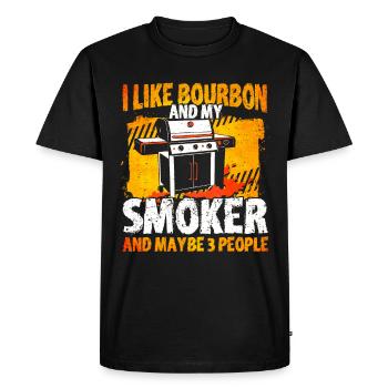 Bbq Grill Meat Lovers Grill Party Food Bbq - Men's Premium Organic T-Shirt - black - Front - Nico (187cm)
